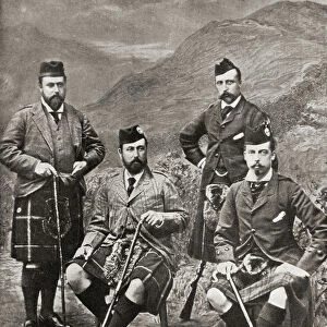 The Four Princes, 1881 (b / w photo)