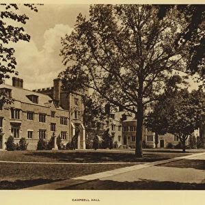 Princeton University: Campbell Hall (b / w photo)