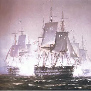Prins Christian Frederick in battle against the British