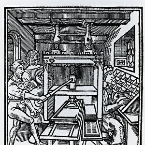 Printing press (woodcut)