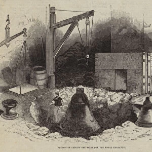 Process of Casting the Bells for the Royal Exchange (engraving)