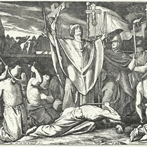 Procession of a flagellant confraternity (engraving)