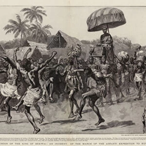 The Procession of the King of Bekwai, an Incident of the March of the Ashanti Expedition to Kumassi (engraving)
