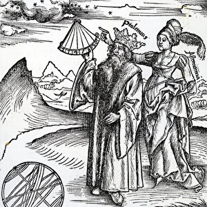 Ptolemaeus and Astronomia, 1512 (engraving)
