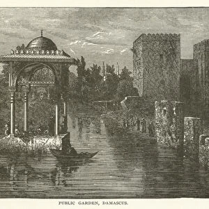 Public Garden, Damascus (engraving)