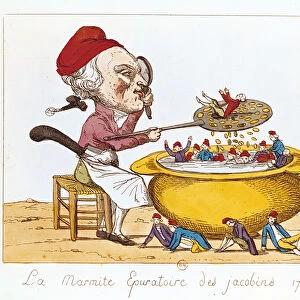 The Purifying Pot of the Jacobins, 1793 (coloured engraving)