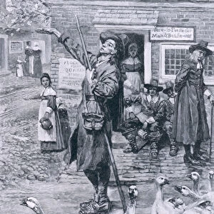 A Quaker Exhorter in New England, illustration from The Second Generation of