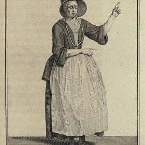 Quaker woman preaching (engraving)
