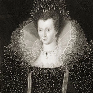 Queen Elizabeth I (1533-1603) from Gallery of Portraits, published in 1833