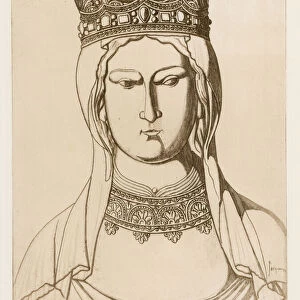 Queen of France, 12th century (engraving)