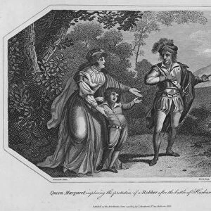Queen Margaret imploring the protection of a Robber after the battle of Hexham (engraving)
