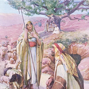Rachel at the well, from The Bible Picture Book published by Thomas Nelson, c
