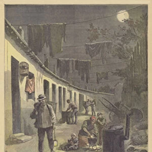 The rag-pickers of Paris (colour litho)