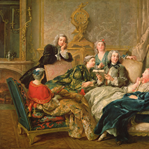 The Reading from Moliere, c. 1730 (oil on canvas)