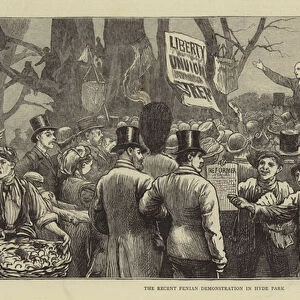 The Recent Fenian Demonstration in Hyde Park (engraving)