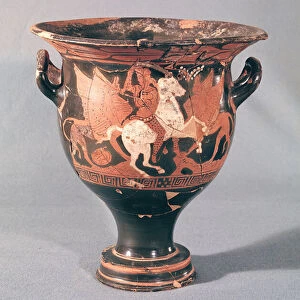 Red-figure krater depicting amazons and griffins (ceramic)