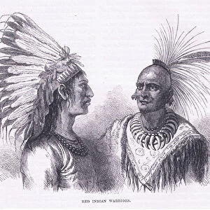 Red Indian warriors, illustration from Cassells History of the United States pub