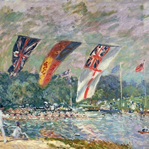 Regatta at Molesey, 1874 (oil on canvas) (see also 144130)