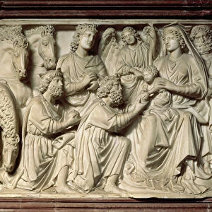 Relief depicting the Adoration of the Magi from the pulpit, 1260 (stone)