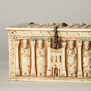 Reliquary casket, Cologne, Germany, c. 1150 (wood and ivory)