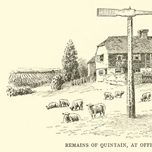 Remains of Quintain, at Offham, Kent (engraving)