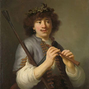 Rembrandt as Shepherd with Staff and Flute, 1636 (oil on canvas)