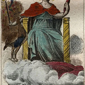 representation of the divinite Juno, queen of gods and heaven