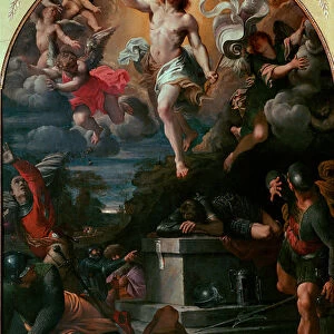 The Resurrection of Christ Painting by Annibale Carracci (Carrache) (1560-1609) 1593 Sun