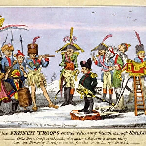 Review of the French Troops on their Returning March through Smolensko by George Cruikshank, published 27 May 1813