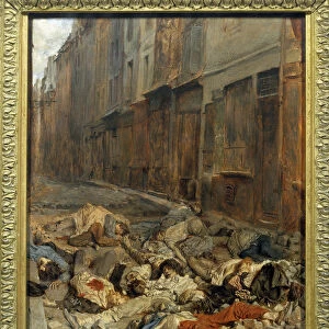 Revolution of 1848: "La barricade rue de la Mortellerie en juin 1848 ou