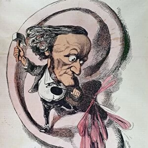 Richard Wagner splitting the ear drum of the world, illustration in L Eclipse