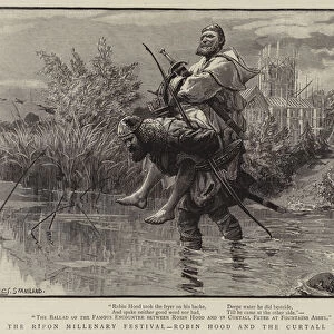 The Ripon Millenary Festival, Robin Hood and the Curtall Fryer (engraving)