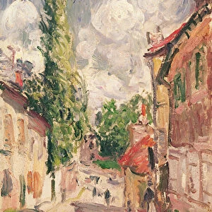 Road in a Village (oil on canvas)