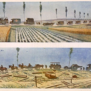 The Roads of France, A and B, from British Artists at the Front
