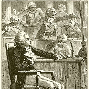 Robespierre in the National Assembly (engraving)