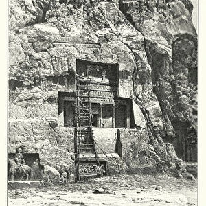 The rock tomb of Darius (litho)