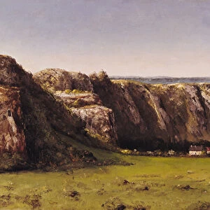 Rocky landscape near Flagey (oil on canvas)