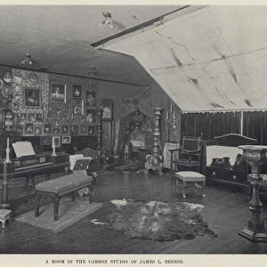 A Room in the Carbon Studio of James L Breese (b / w photo)