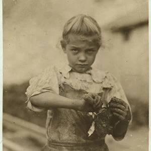 Rosie, aged 7, illiterate, working for a second year as an oyster shucker at Varn