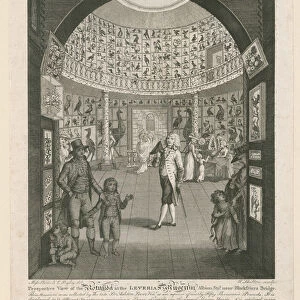 Rotunda at the Leverian Museum (engraving)