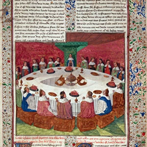 The Round Table and the Holy Grail, from the Book of Messire Lancelot du Lac