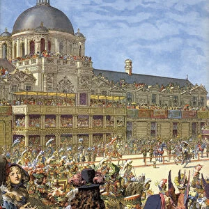 The Royal Carrousel (tournament of knights), given in 1662