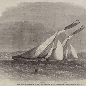 Royal London Yacht Club Match, the Struggle at Coalhouse Point (engraving)