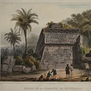 Ruinas de la Piramide de Xochicalco, 1839 (litho)