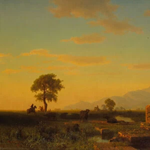 Ruins of Paestum, 1858 (oil on canvas)