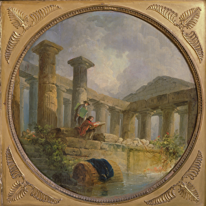 Ruins of a temple imitating Paestum, c. 1760 (oil on panel)