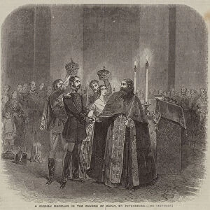 A Russian Marriage in the Church of Kazan, St Petersburg (engraving)