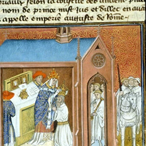 Sacred (Coronation) of Charlemagne (742 - 814) in 800 by Pope Leo III