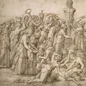Sacrifice to Priapus, 1540 (pen and bistre)