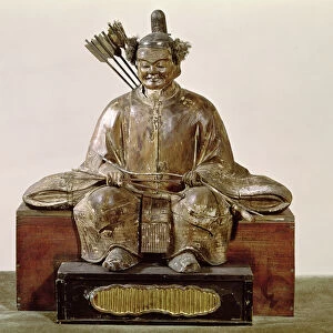 The Sadaijin in ceremonial costume, Muromachi Period (polychrome wood)